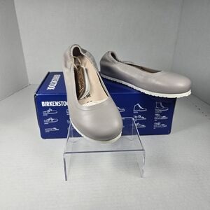 Birkenstock Celina Leather Ballet Flat SlipOn Gray Shoes Size EU 36 US 5-5.5 Reg